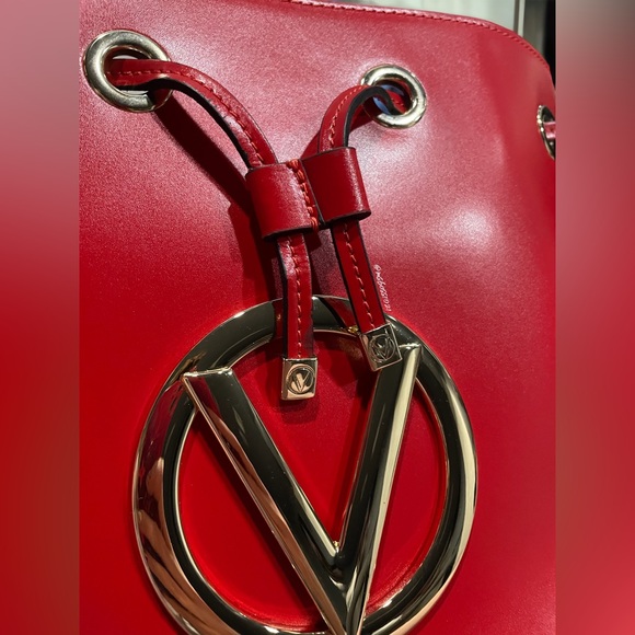 Valentino By Mario Valentino Karl Forever Red Made In Italy Genuine Leather NWT - Picture 10 of 15